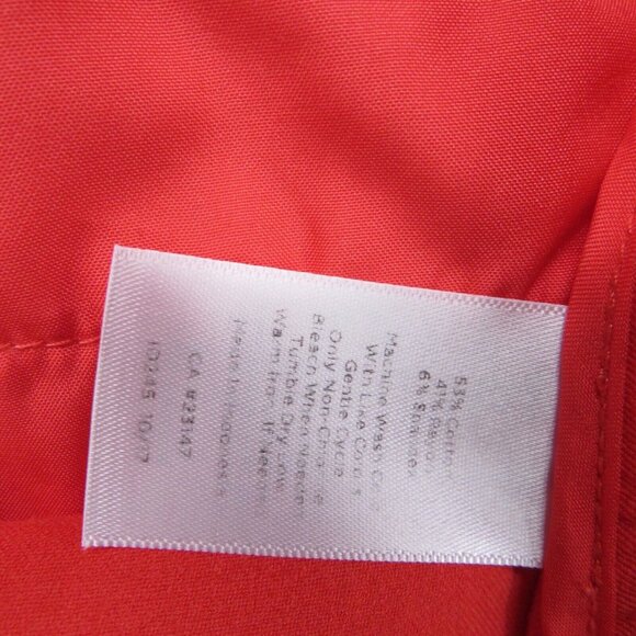 Talbots Pants Womens Size 12 Petite Chatham Crop Red Side Zip Scallop Ankle Hem - Picture 9 of 10